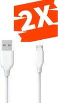 Phreeze 2x Micro-USB Datakabel -1 Meter Laadkabel - Snellader Kabel - TPE - Fast en Quick Charge Oplaadkabel - Micro USB Naar USB-A