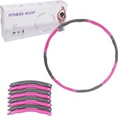 Niceey Fitness Hoelahoep Volwassenen – Sport Hula Hoop – 1.2 kg Gewicht Hoepel – Thuis Sporten - Grijs/Roze