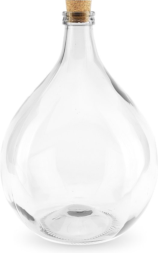 Aanvulling vice versa dutje Glazen terrarium fles 10 liter met kurk - decoratievaas ↑ 40 cm - Ø 28 cm |  Stekkie | bol.com