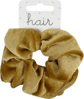 Scrunchie Haarelastiek Fluweel Effen - Oker