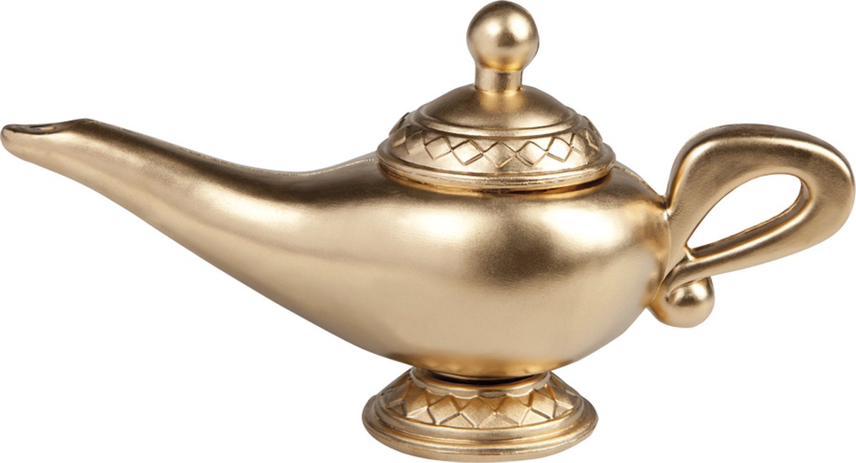 Leer kaping Perforeren Aladdin lamp goudkleurig plastic ca. 25 cm | bol.com