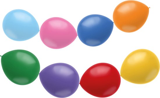 Doorknoopballonnen Color Pop Mix 30 cm - 8 stuks