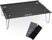 Campingtafel - Aluminuim - Opvouwbaar - Kleine en lichte picnic tafel - Zwart - Hittebestendig