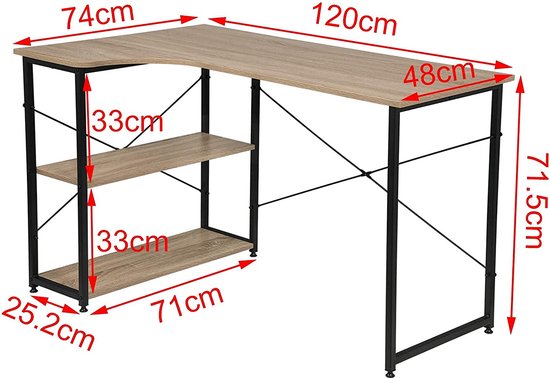 Support d'ordinateur 48CM Etagère de rangement pour table de