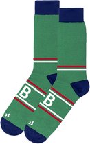 dstinctive - kerst sokken met personalisatie / initiaal / letter - B -  strepen - maat 41-49