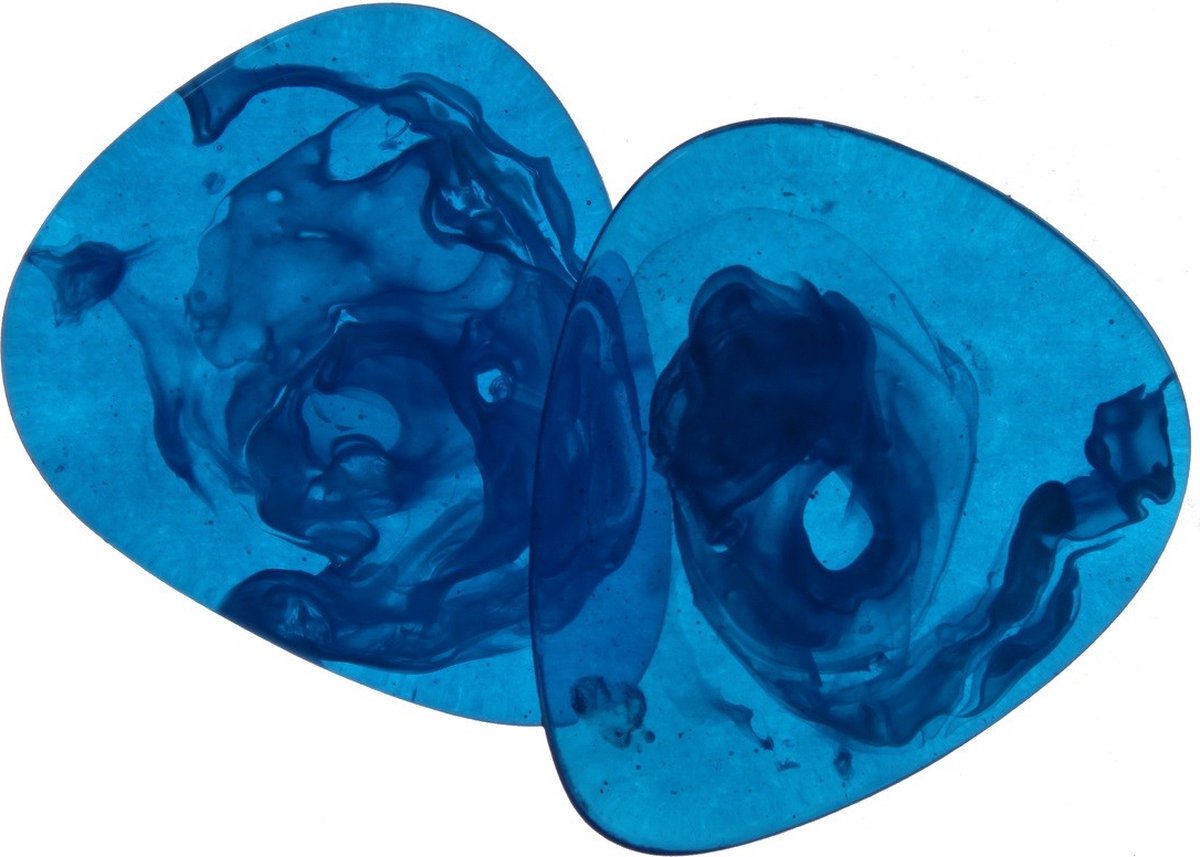 Epoxy plectrum donker blauw swirl 3.00 mm 2-pack