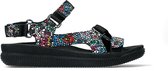 Wolky Sandalen Energy Lady zwart mosaic suede