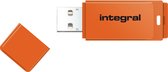 Integral Memory stick 64GB Neon Orange USB Flash Drive USB 2.0 INFD64GBNEONOR
