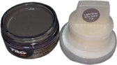 TRG schoencrème met bijenwas - licht grijs - met bijhorende spons - 50 ml