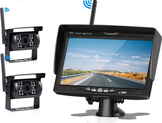 Auto Video Truck Backup Camera Kit Dc12-24V Draadloze Achteruitrijcamera Rsing Camera Wifi Verbinding Ip67 Waterdicht Voor Oversized Voertuig
