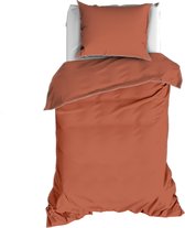 Romanette FLANEL Dekbedovertrek 140x200/220 Visconti rooibos/wit