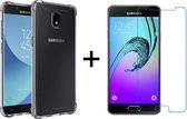 Samsung J7 2017 Hoesje - Samsung Galaxy J7 2017 hoesje shock proof case transparant - 1x Samsung J7 2017 Screenprotector