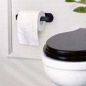 Toiletrolhouder - Zonder Boren - Wc - Zelfklevend - Papierrolhouder - Hanger Voor Badkamer Keuken - Zelfklevend - WC Rol Houder RVS - Zwart