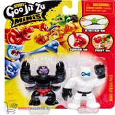 Heroes of Goo Jit Zu Mini's Stretch Speelgoed (Zwart + Wit) | Superhelden Speelgoed Speelpop | Actiefiguur voor kinderen jongens meisjes | Squishies Squishy Stretch Twist | Goo Jit