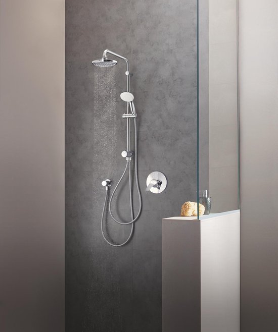 Grohe New Tempesta Cosmopolitan douche de tête ½ IV, EcoJoy 9,4 l/min.,  chromé avec bras de douche: 27869000