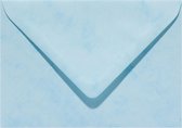 Papicolor 40x luxe wenskaart enveloppen B6 125x180mm - 12,5x18cm - 90 grams blauw marmer papier