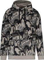 Herensweater met capuchon/ Hoodie Grijs Camouflage K476, maat S