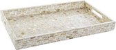 Dienblad Pearl - Bamboo & Nacre - Beige & Bruin