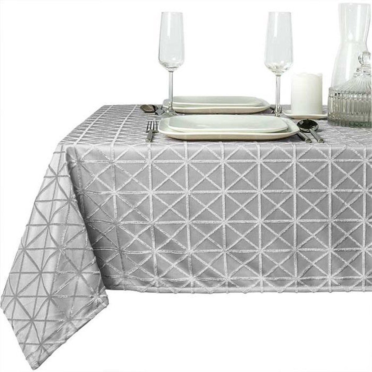 Unique Living | Sierle tafelkleed 140x200cm grey