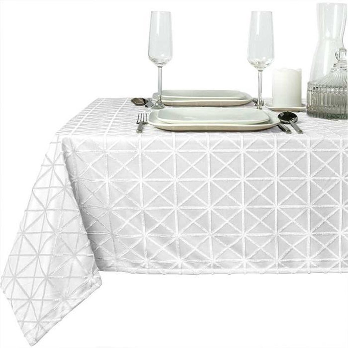Unique Living | Sierle tafelkleed 140x200cm white