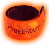 Led Click Band USB | BEE SAFE oranje | hardloop verlichting | sportarmband