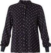 YESTA Bregje Blouse - Dark Navy/Multi Colo - maat X-0(44)