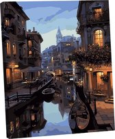 Schilderen op nummer Met Frame - Venetië - Italië - Landschap - Canvas - 40x50 cm