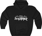 The Dogfather Hoodie,Hoodies Voor Hondenvaders, Uniek Cadeau Voor Hondenvaders,Schattige Hond Papa Cadeau,Unisex Hooded Sweatshirt,D004-020B, 4XL, Zwart