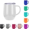 foto van Drinkbeker - Thermosbeker - Beker - Koffiebeker to go - Dubbelwandig - RVS - Wit - Able & Borret