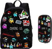 Simple Lifestyle Among us Rugtas Ruimte Mannetjes Kinder rugzak en Pennenzak etui Schooltas Laptoptas - 18 liter - 3 ritsvakken