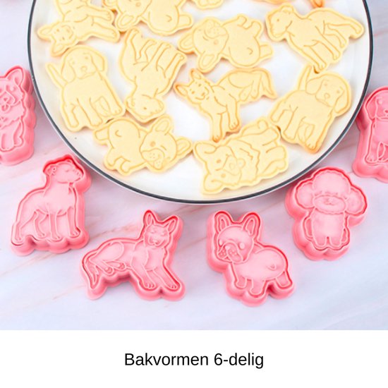 Honden 3d bakvormpjes – dieren – bakvormen – bakfiguur – koekjes -  koekvormen –... | bol.com