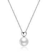 Di Lusso - Collier Bayonne - Perle d'eau douce - Argent 925 - Femme - 45 cm