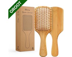 Bamboozy Bamboe Haarborstel Groot L plasticvrij duurzaam biologisch zero waste milieuvriendelijk