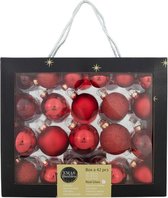 Luxe velvet kerstbal met sterren - Ø 8 cm – roze - kerstboom versiering - kerst – decoratie