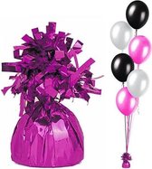12x Ballongewicht folie donkerroze - serize roze