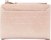 Dames Portemonnee- Beige Ecru Roze- Krokodillen Print- Rits- Vrouw- LiLaLove