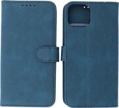 Étui pour iPhone 13 Mini - Étui portefeuille - Porte-cartes et languette magnétique - Similicuir - Blauw
