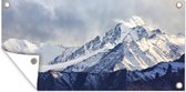 Tuinposter Himalaya - Berg - Sneeuw - 80x40 cm - Wanddecoratie Buiten - Tuinposter - Tuindoek - Schuttingposter - Tuinschilderij