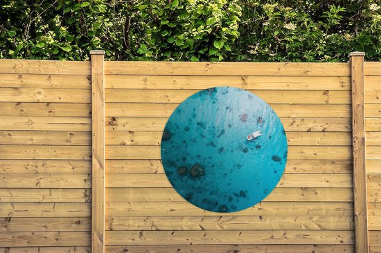 Garden Circle Ocean - Bateau - Soleil - 120x120 cm - Affiche de Jardin Ronde - Extérieur - XXL