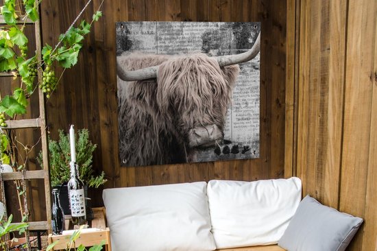 Tissu de jardin Highlander écossais - Journal - Rétro - 100x100 cm