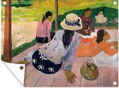 Tuinschilderij Siësta - Paul Gauguin - 80x60 cm - Tuinposter - Tuindoek - Buitenposter
