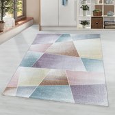 Kleurrijk Tapijt Laagpolig Vloerkleed - 120x170cm- Modern - Woonkamer - Salon - Slaapkamer - Eetkamer