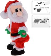 Zingende & Dansende Kerstman - Kerstman - Pluche - Exclusief Batterijen - 38x14 cm