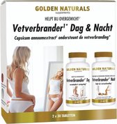 Golden Naturals Vetverbrander Dag & Nacht (2 x 30 veganistische tabletten)