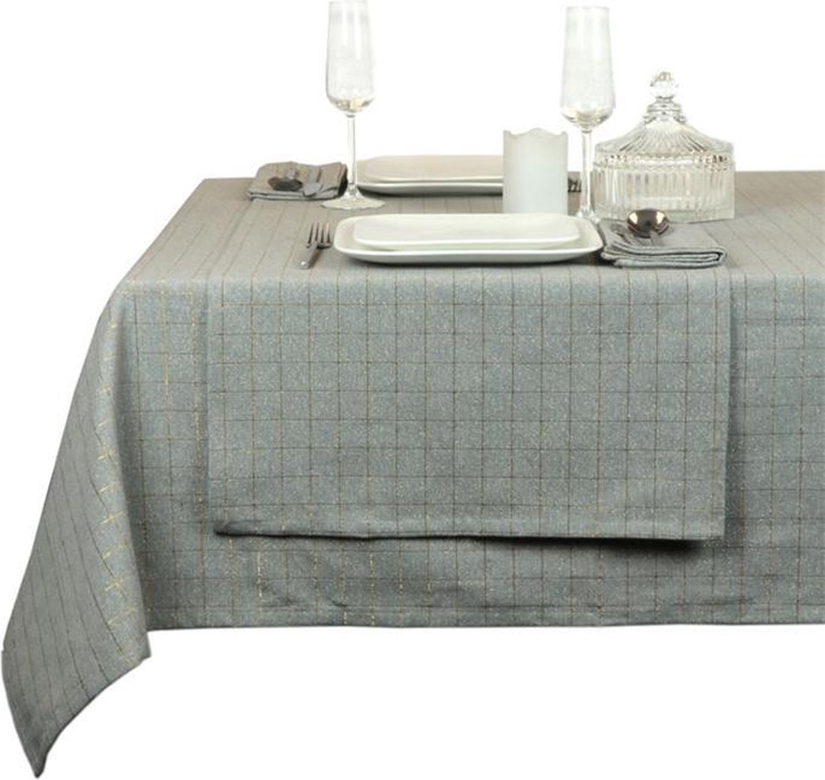 Unique Living | Tafelkleed Tyra 150x200cm grey
