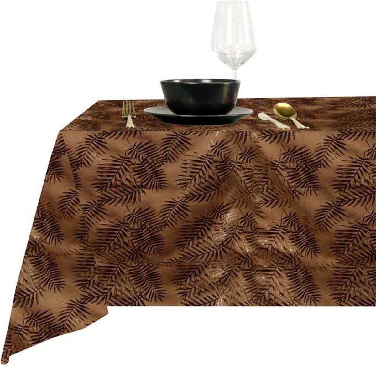 Unique Living | Tafelkleed Sid 150x300cm leather brown
