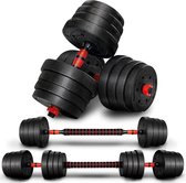 SOUTHWALL Dumbbells set Verstelbaar met Halterstang tot 40kg – Halterset – Fitness Stang – Fitness Gewichten Set – Professionele 2-in-1 Dumbbellset – Home Gym – Krachttraining – Ge