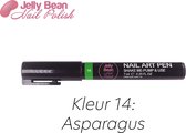 Jelly Bean Nail Polish Nail Art Pen - Asparagus (kleur 14) - Groen - Nagelversiering - Nagel pen 7 ml