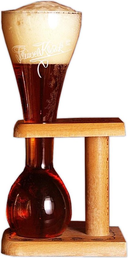 Pauwel Kwak glas met houten voet (koetsiersglas)