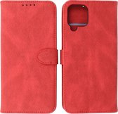 Samsung Galaxy A12 Hoesje - Portemonnee Book Case - Kaarthouder & Magneetlipje - Kunstleer - Rood
